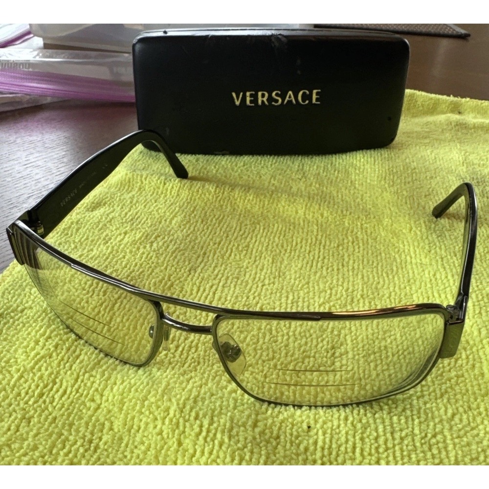 Versace MOD 2075 1001/71 Vintage Eyeglass Frames Black 60-15 Italy